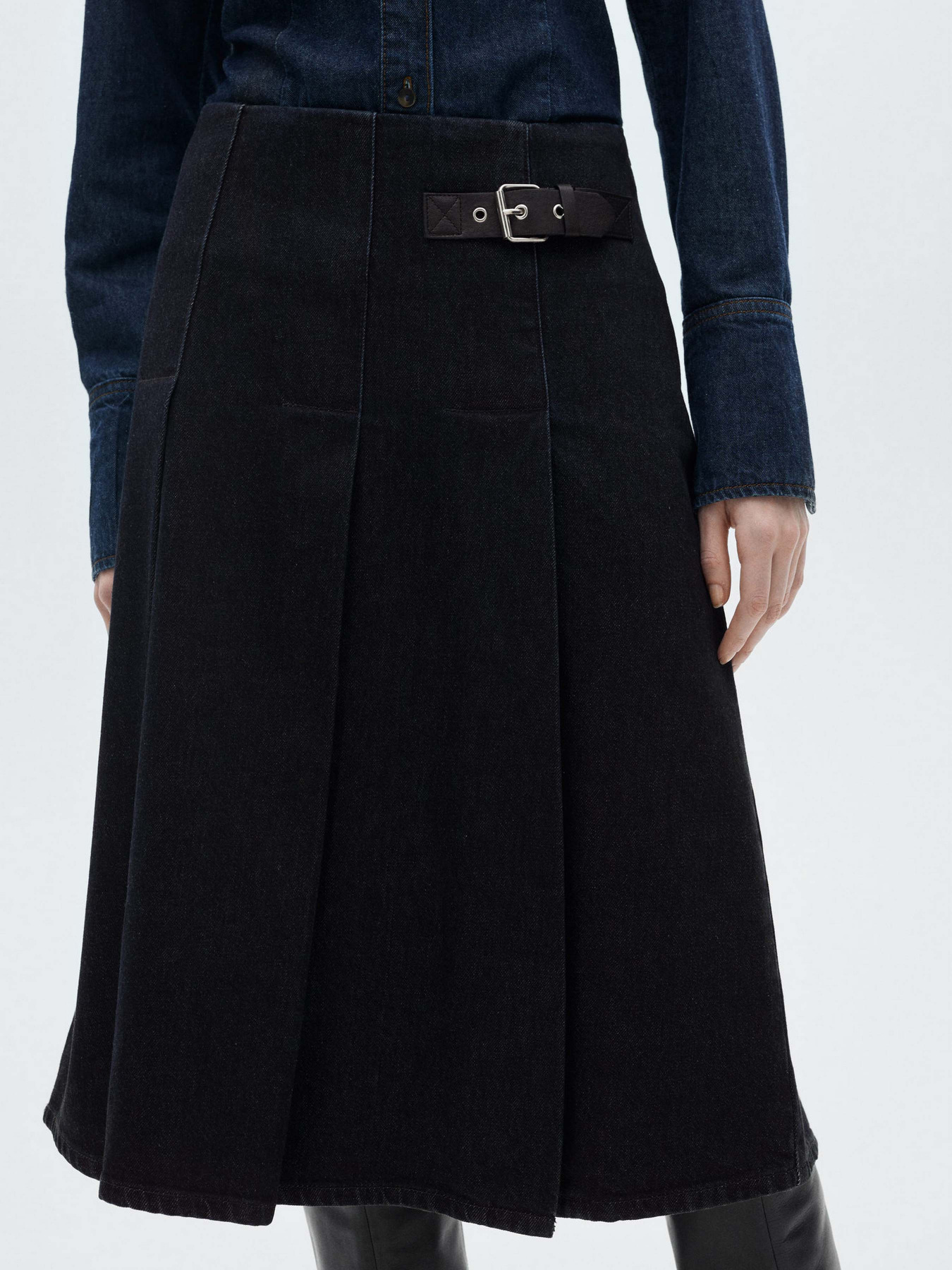 Спідниця міді MANGO модель 87073277_TS Фото