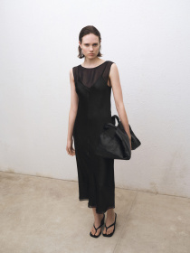 Платье миди MANGO модель 87014421_99 Платье миди MANGO модель 87014421_99 Фото