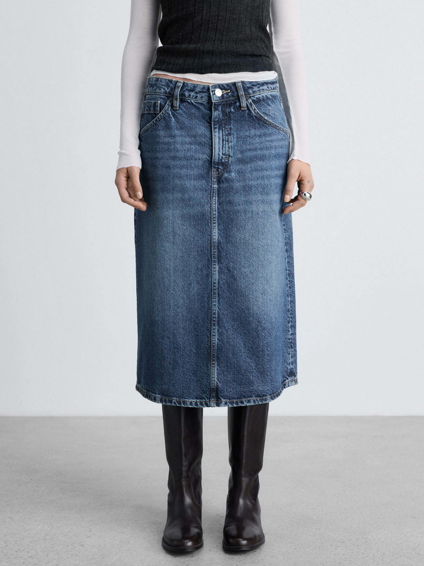 Джинсова спідниця MANGO модель 87040637_TO Джинсова спідниця MANGO модель 87040637_TO Фото