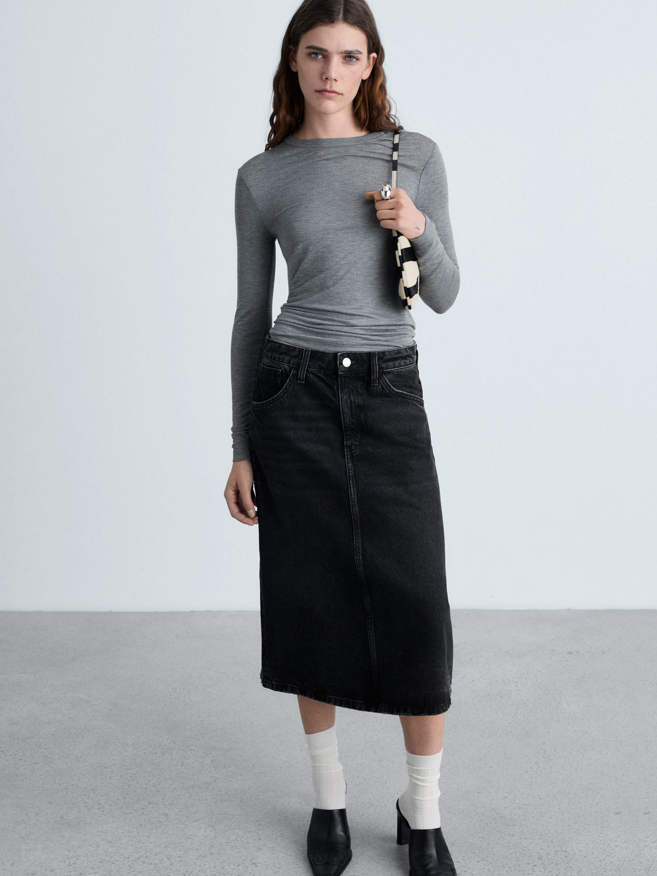 Джинсова спідниця MANGO модель 87080636_TN Фото