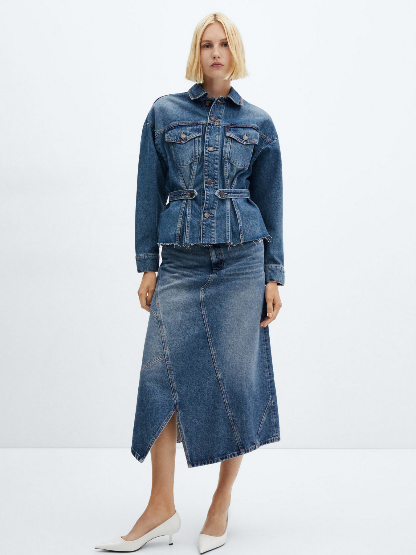 Джинсовая куртка MANGO Zendaya модель 57079117_TO Фото