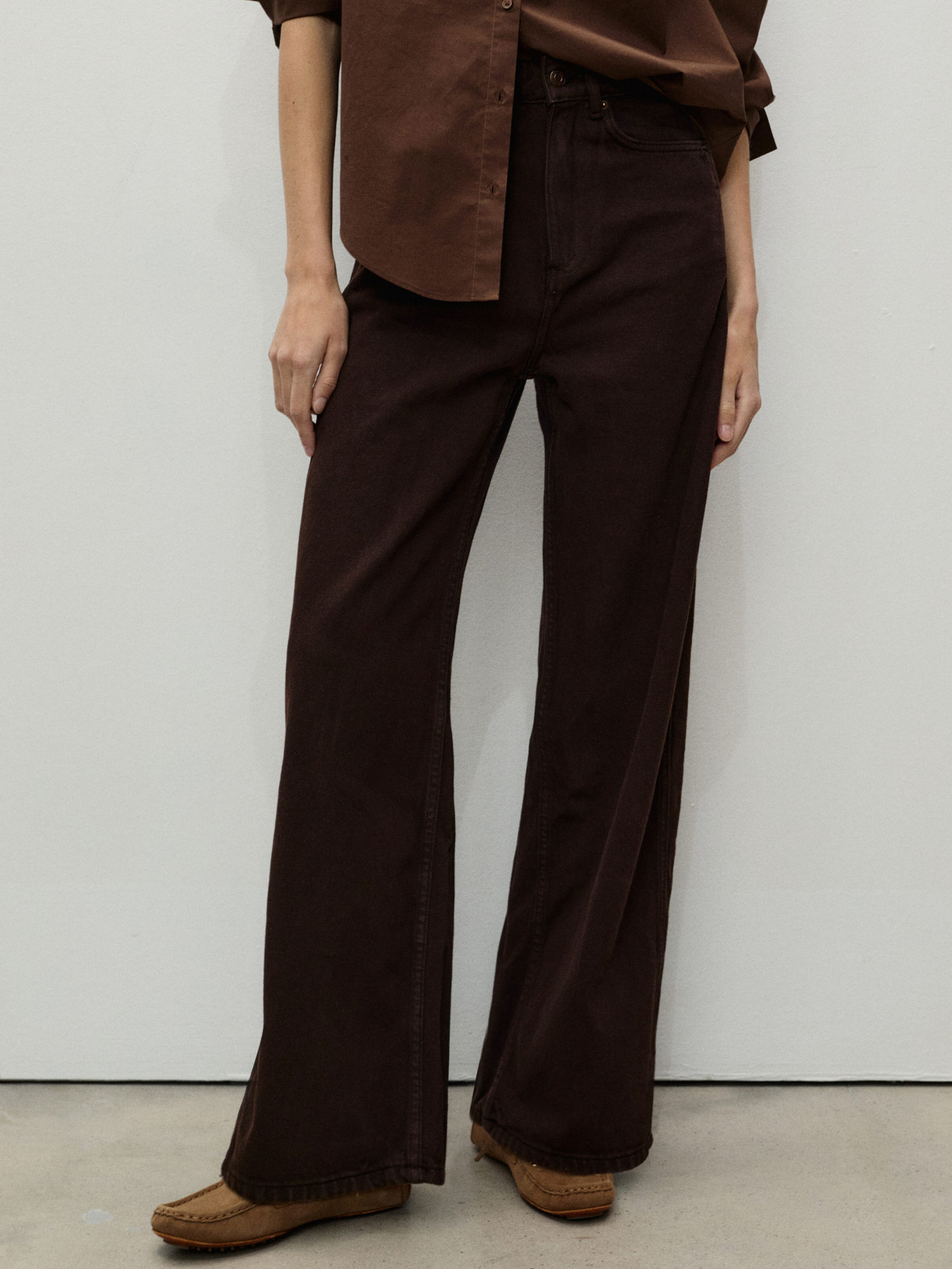 Широкие джинсы MANGO модель 87074094_32 Фото