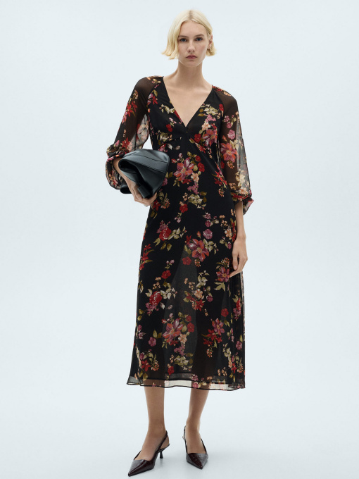 Платье миди MANGO модель 87080642_99 Фото