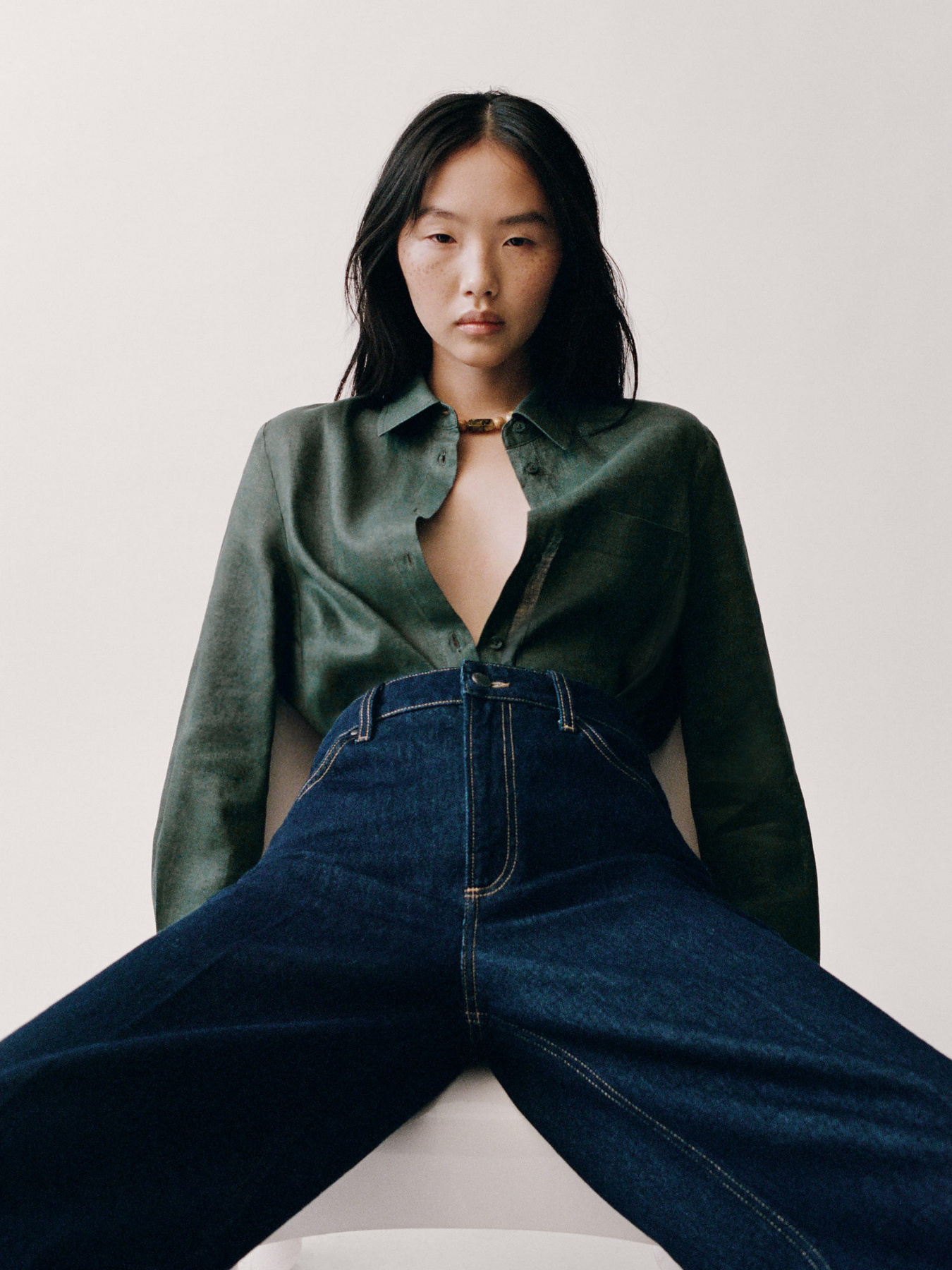 Рубашка повседневная MANGO модель 87085729_43 Фото