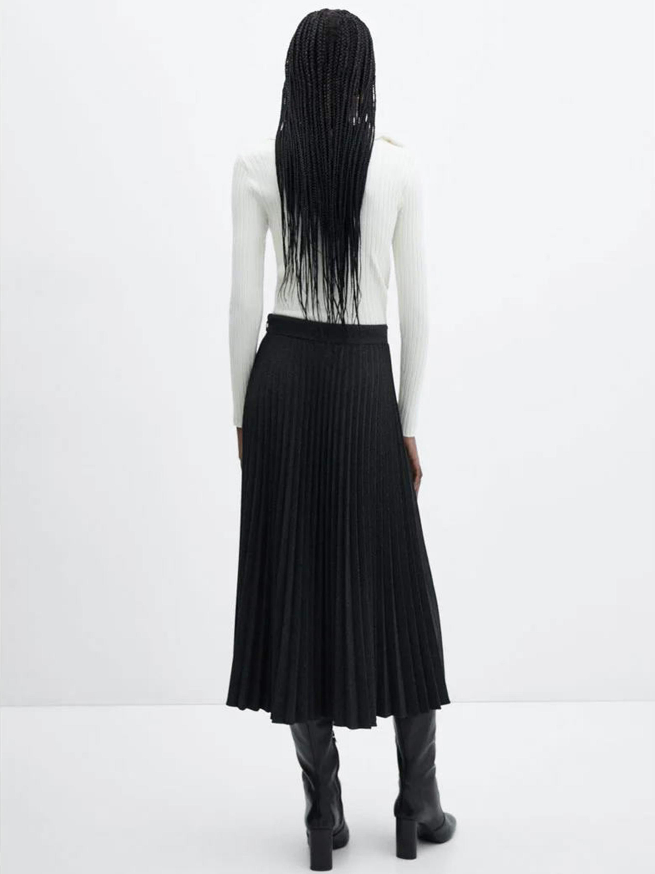 Юбка миди MANGO Pleat модель 57058271_99 Фото