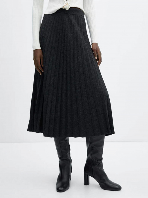 Спідниця міді MANGO Pleat модель 57058271_99 Фото