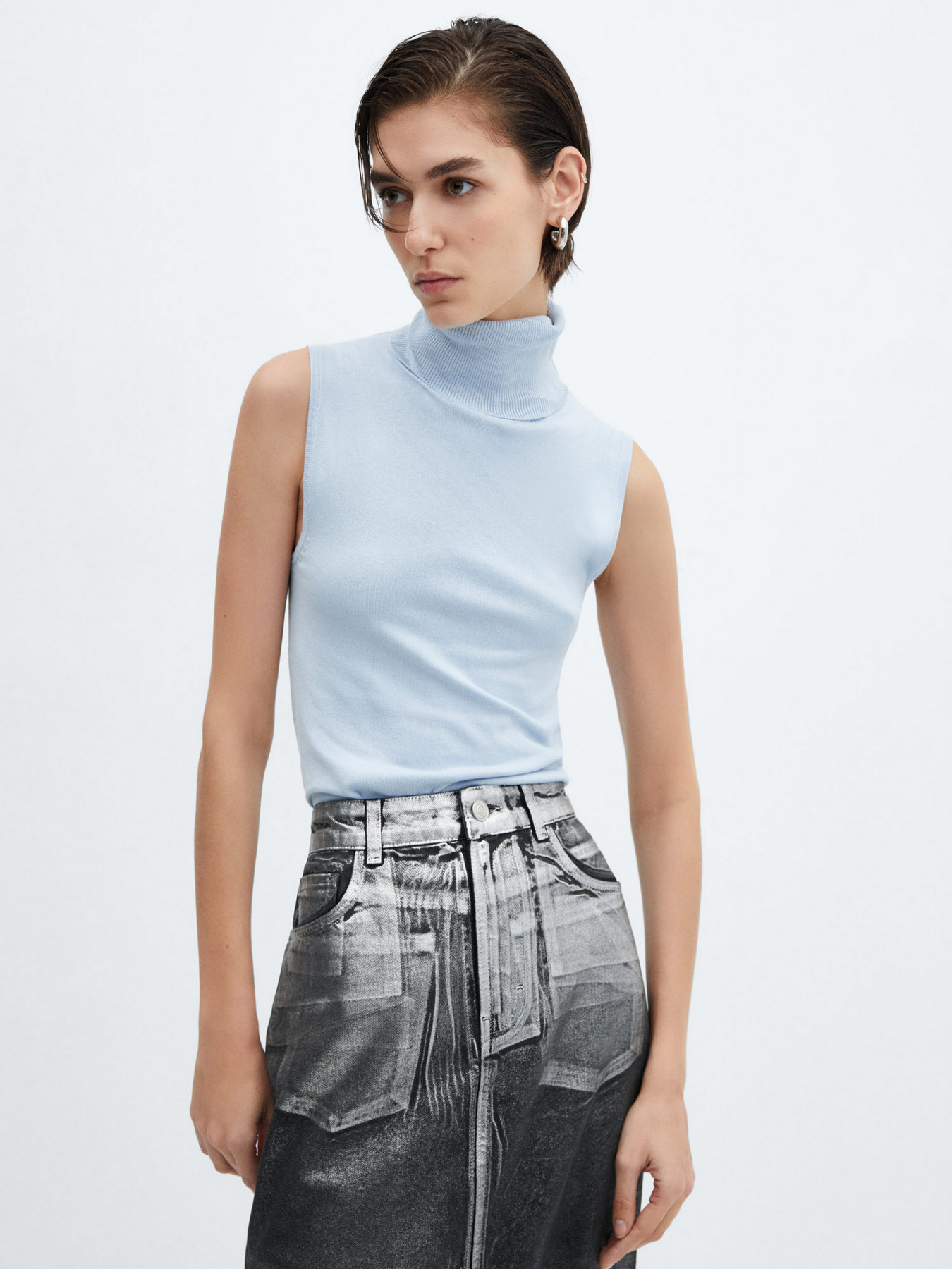 Юбка макси MANGO Shimmer модель 57049104_99 Фото