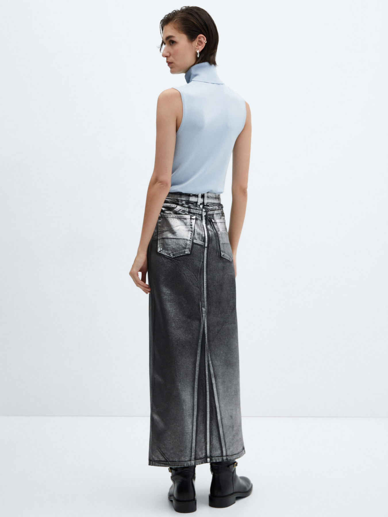 Спідниця максі MANGO Shimmer модель 57049104_99 Фото