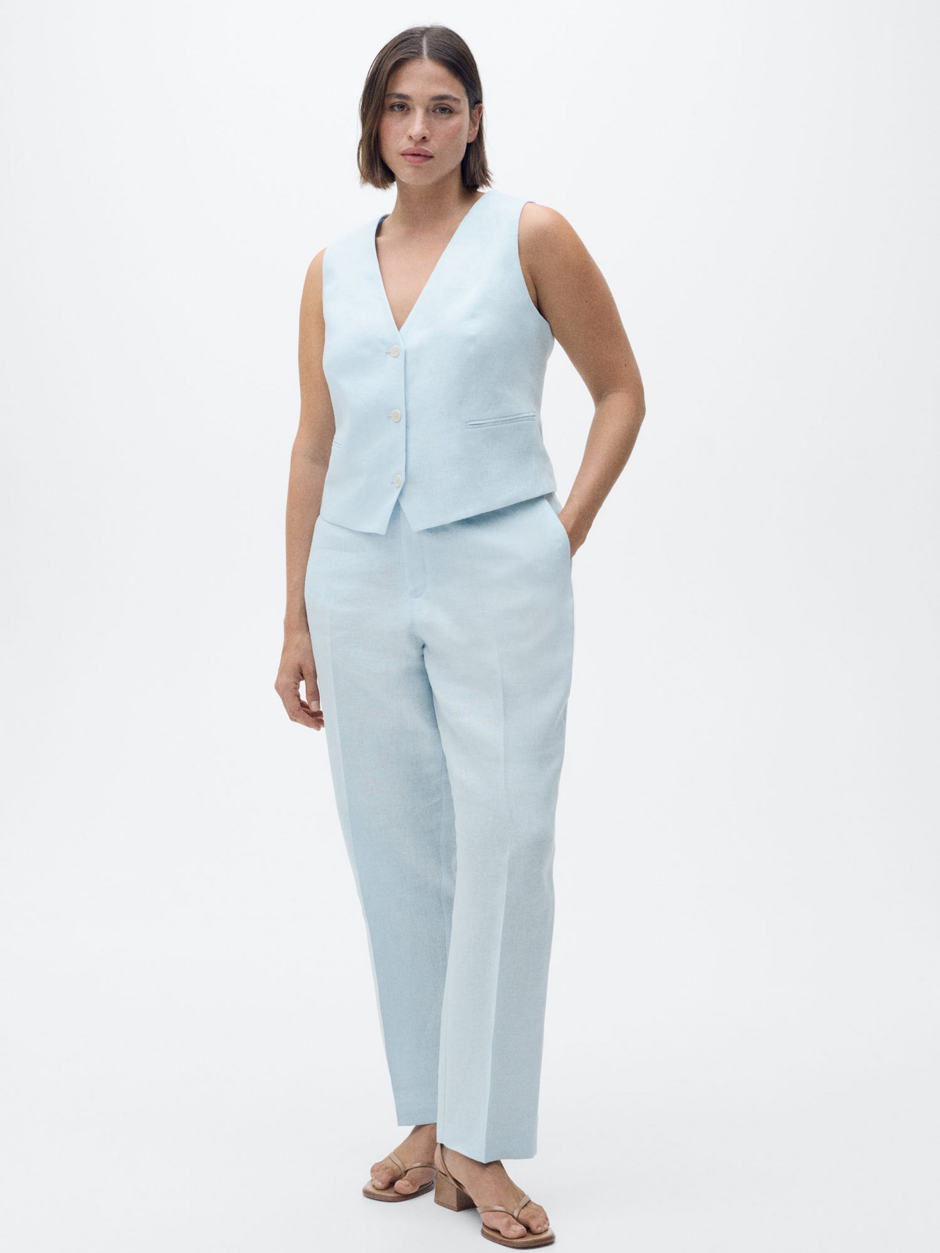 Классические штаны MANGO модель 87087162_50 Фото