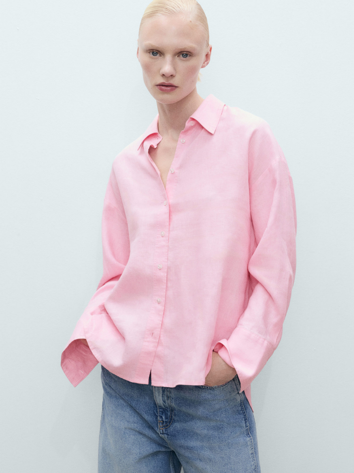 Рубашка повседневная MANGO модель 87037162_82 Фото