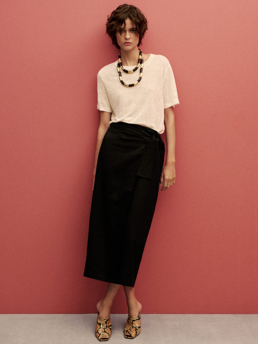 Юбка миди MANGO модель 87067175_99 Фото