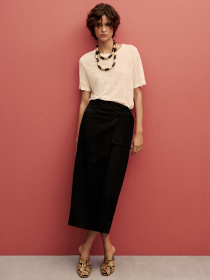 Юбка миди MANGO модель 87067175_99 Фото