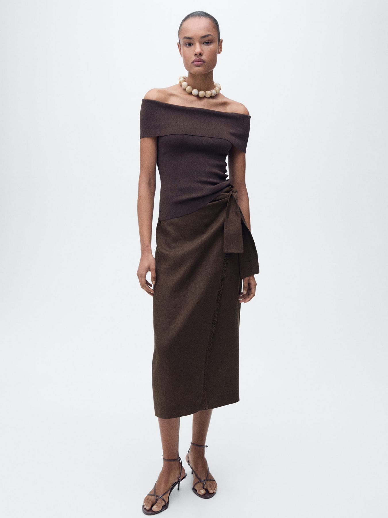 Спідниця міді MANGO модель 87067175_32 Фото