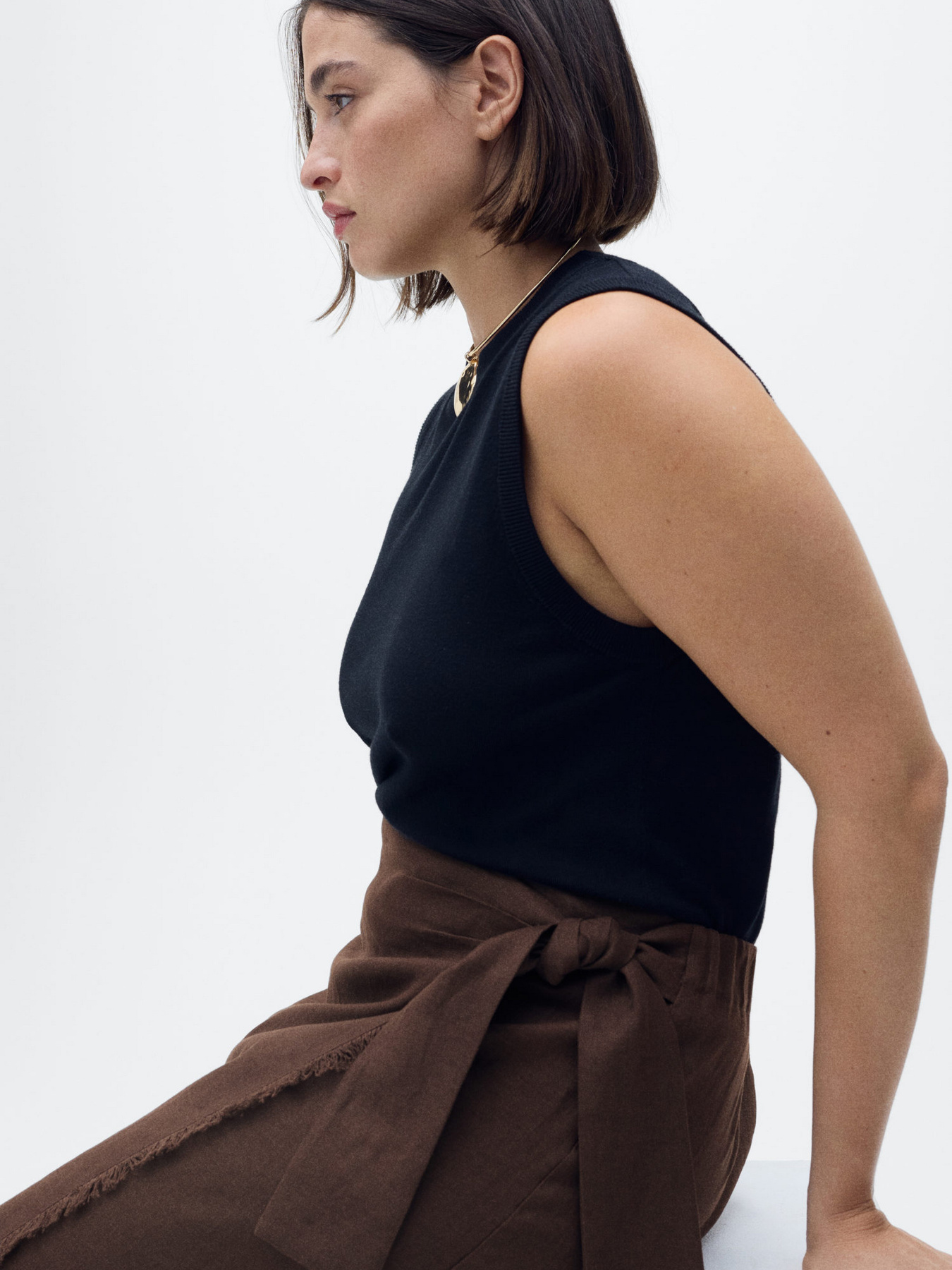 Спідниця міді MANGO модель 87067175_32 Фото