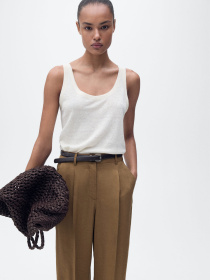 Класичні штани MANGO модель 87047687_43 Фото