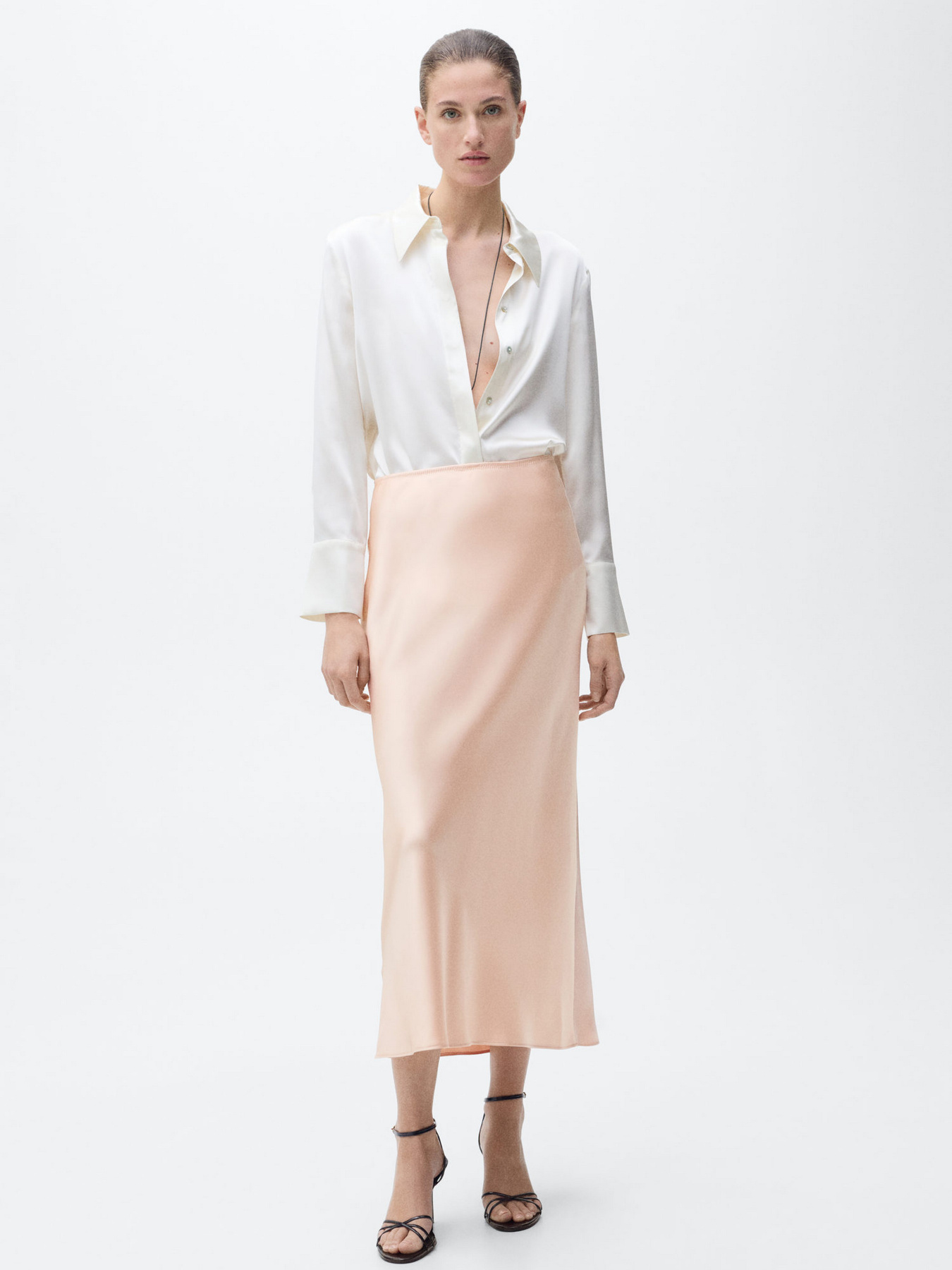 Спідниця міді MANGO модель 87970455_25 Фото