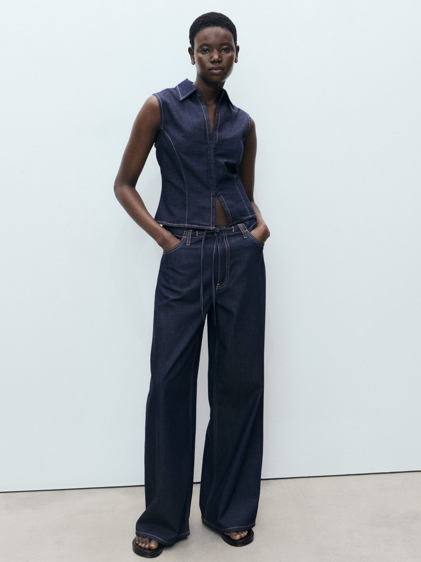 Прямые джинсы MANGO модель 87047179_TS Фото