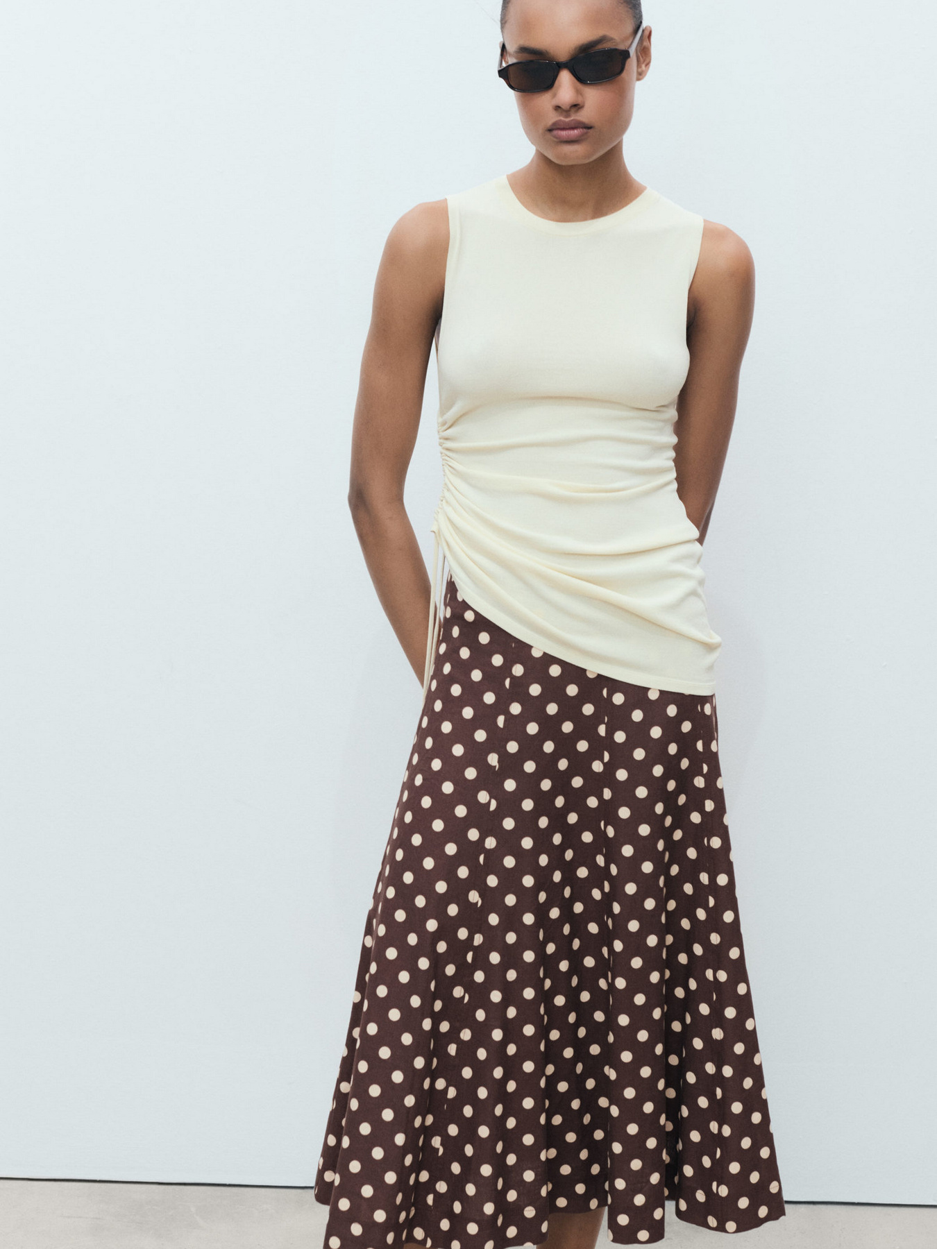 Юбка миди MANGO модель 87087161_32 Фото