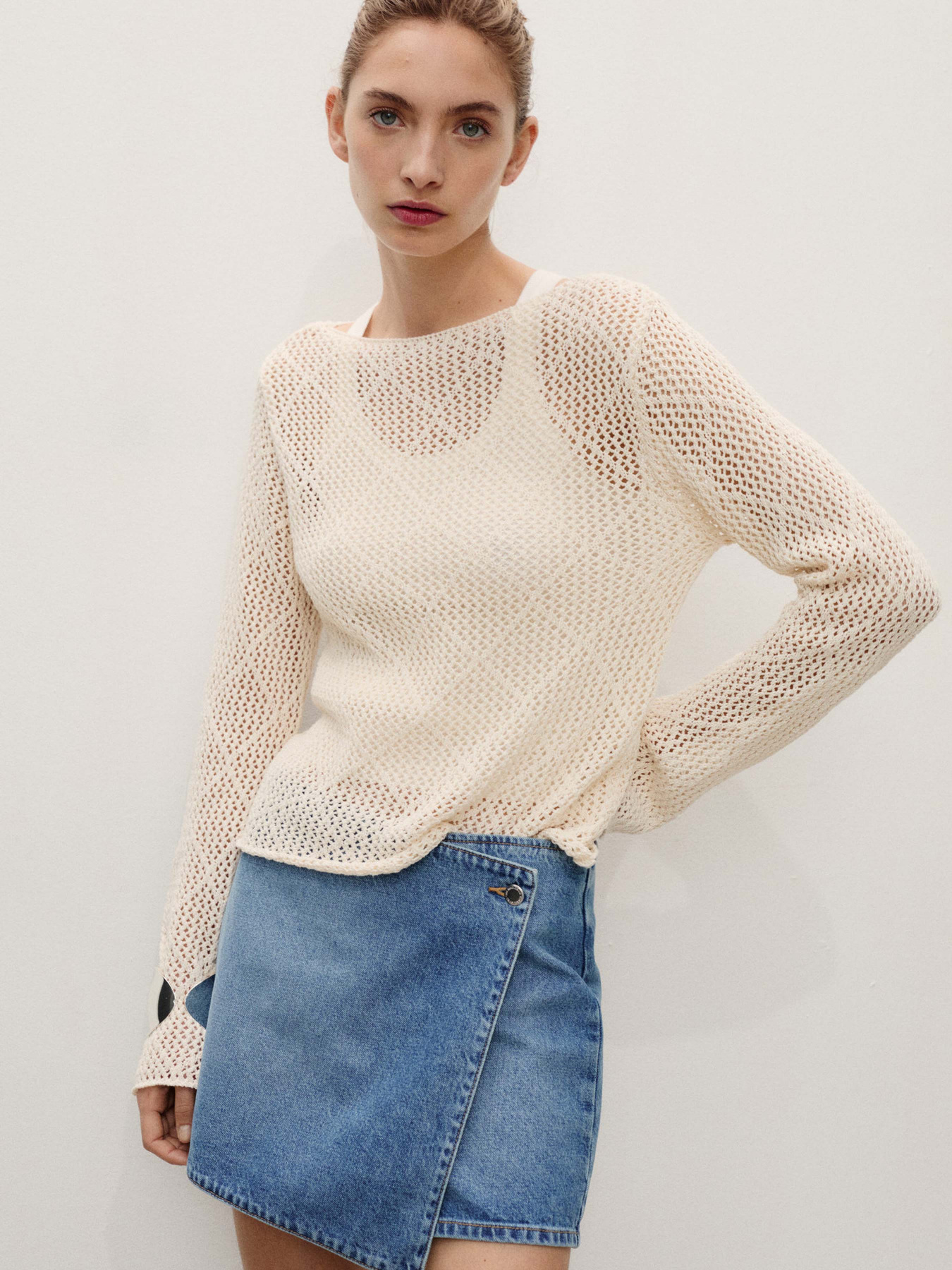 Джинсова спідниця MANGO модель 87017185_TM Фото