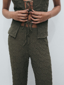 Штани повсякденні MANGO модель 87047187_37 Фото