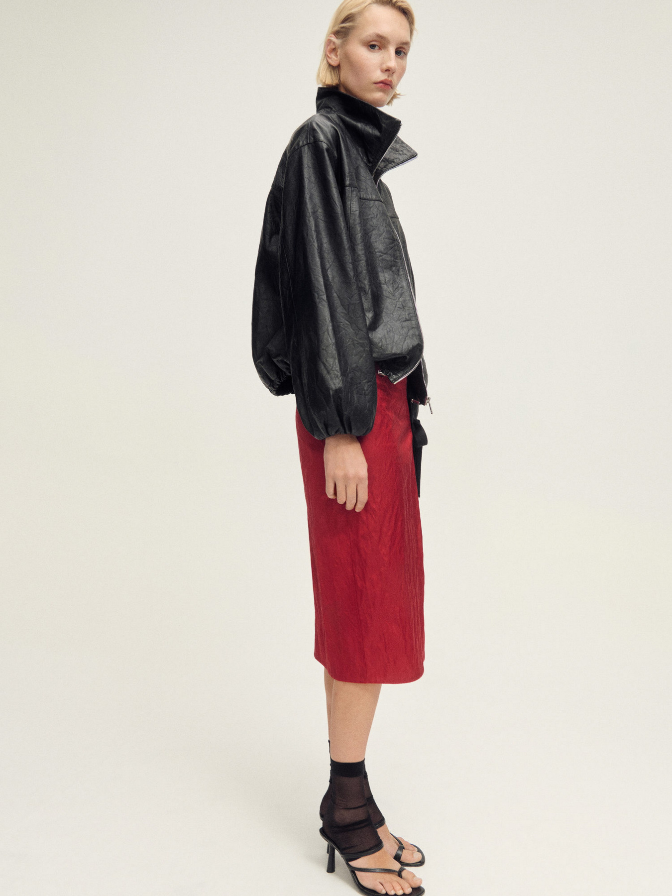 Куртка кожаная MANGO модель 87097710_99 Фото