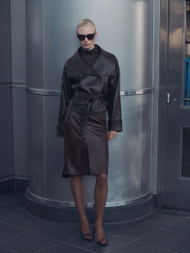 Шкіряна куртка MANGO модель 87070651_30 Фото