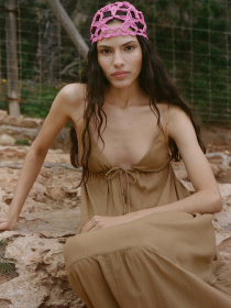 Платье макси MANGO модель 87059217_6 Фото