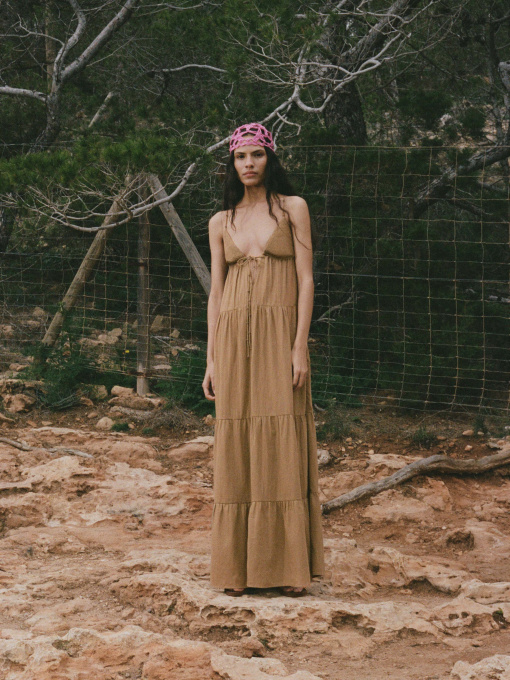 Платье макси MANGO модель 87059217_6 Фото