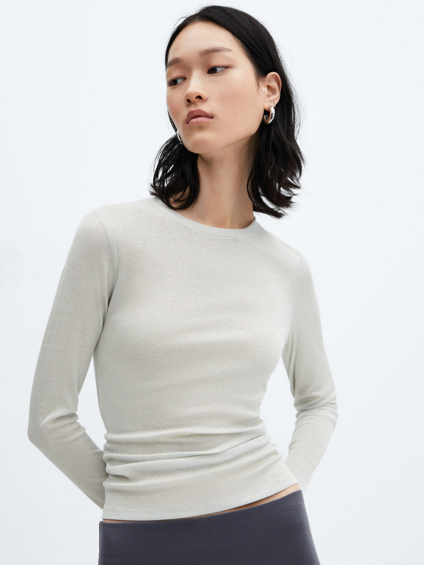 Лонгслив MANGO Secondbi модель 67010471_92 Фото