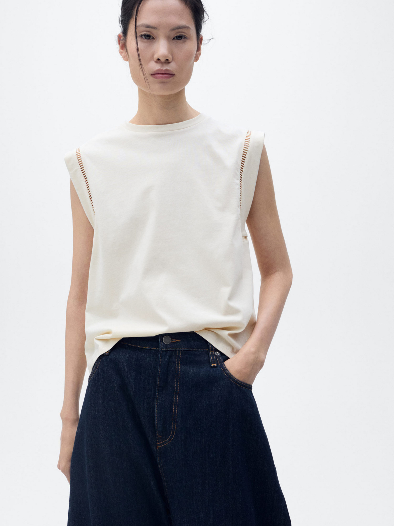 Майка MANGO модель 87085752_8 Майка MANGO модель 87085752_8 Фото