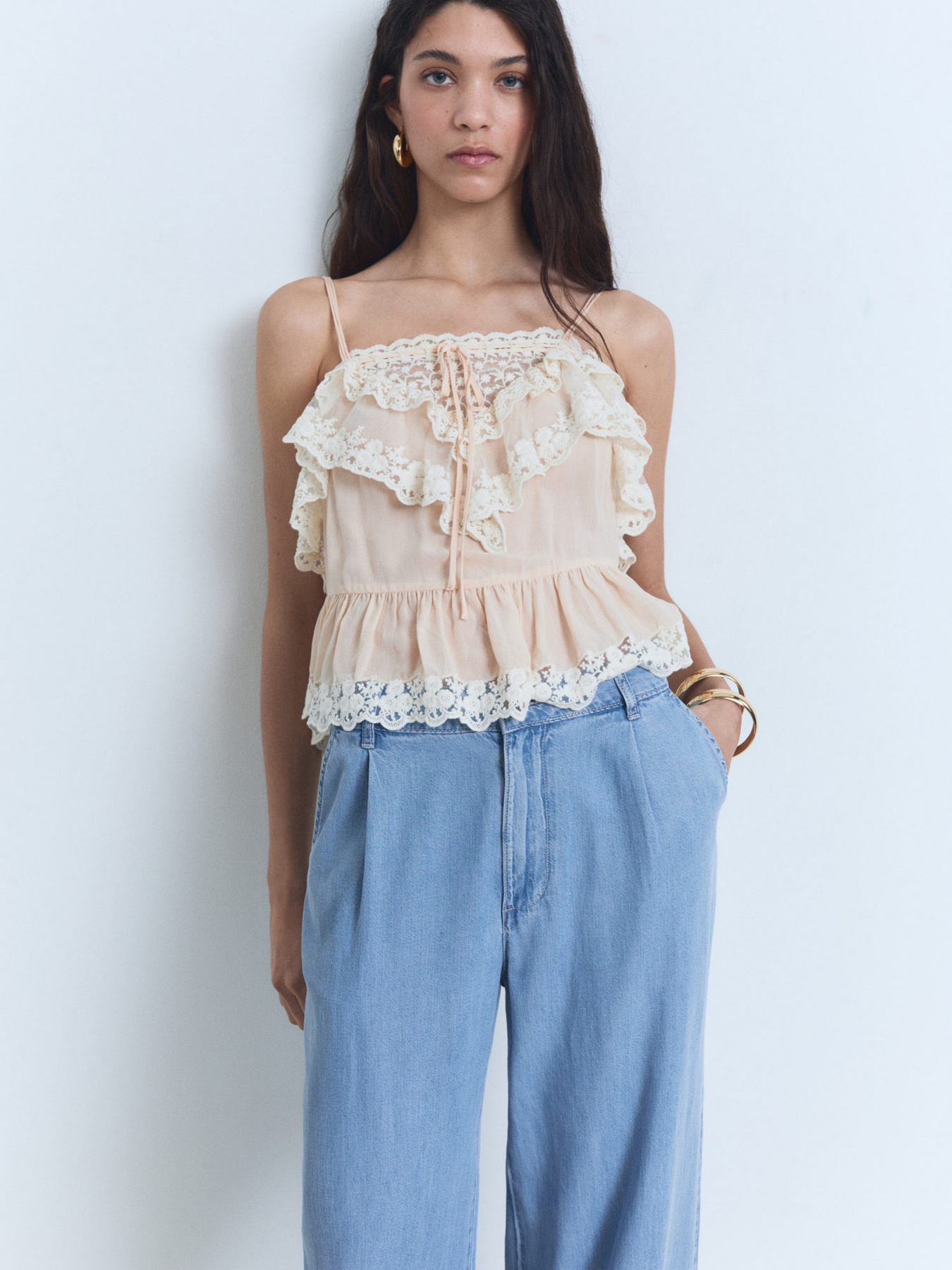 Широкі джинси MANGO модель 87038649_TC Широкі джинси MANGO модель 87038649_TC Фото