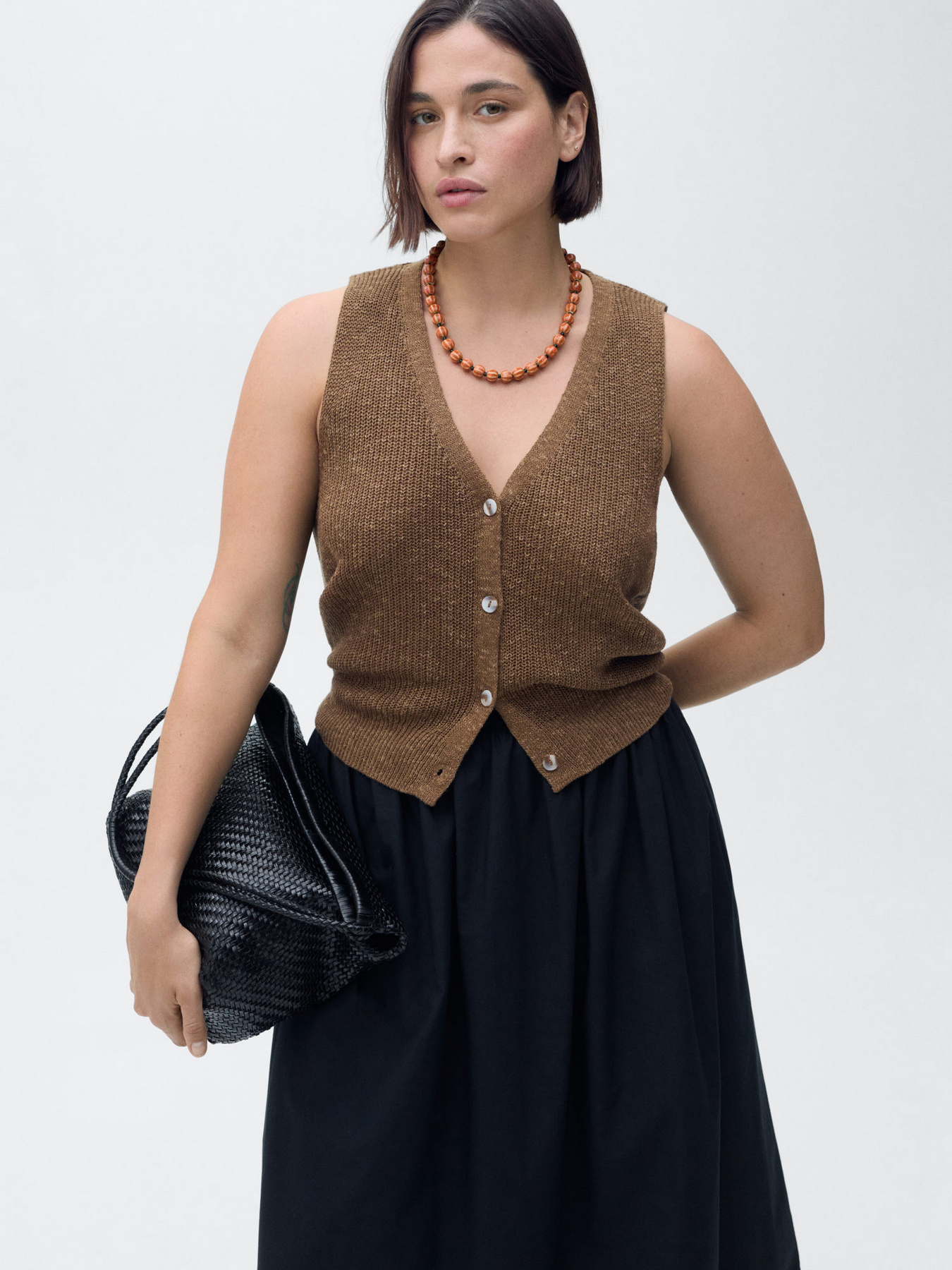 Спідниця міді MANGO модель 87049219_99 Фото