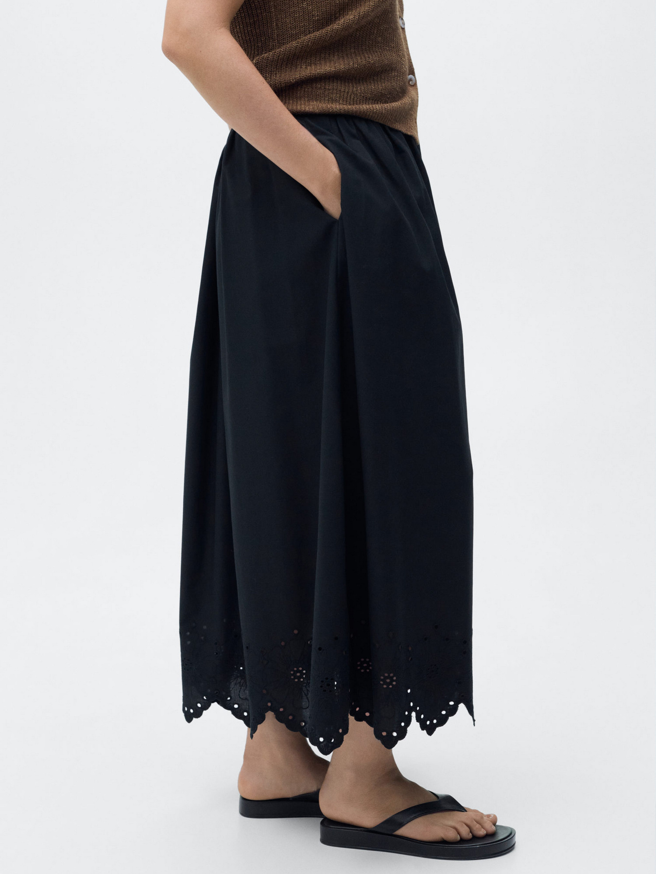 Спідниця міді MANGO модель 87049219_99 Фото