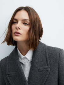 Пальто MANGO Eye модель 67020454_92 Фото