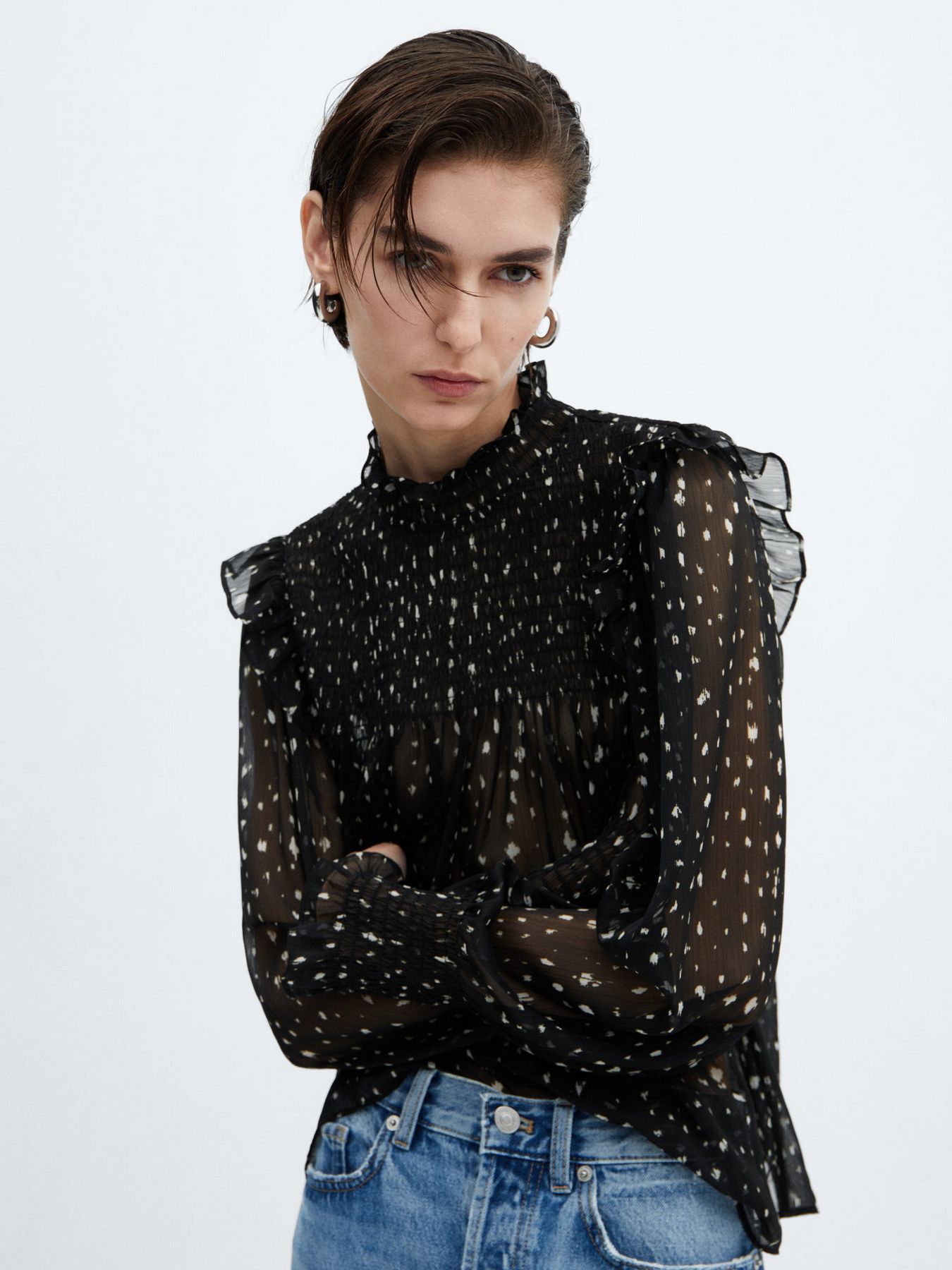 Блуза MANGO Normandi модель 67020464_99 Фото