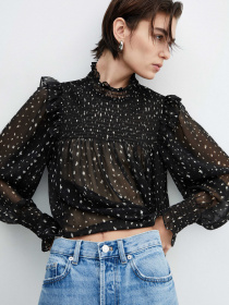 Блуза MANGO Normandi модель 67020464_99 Блуза MANGO Normandi модель 67020464_99 Фото