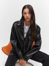 Шкіряна куртка MANGO Gift Модель 67030445_99 Фото