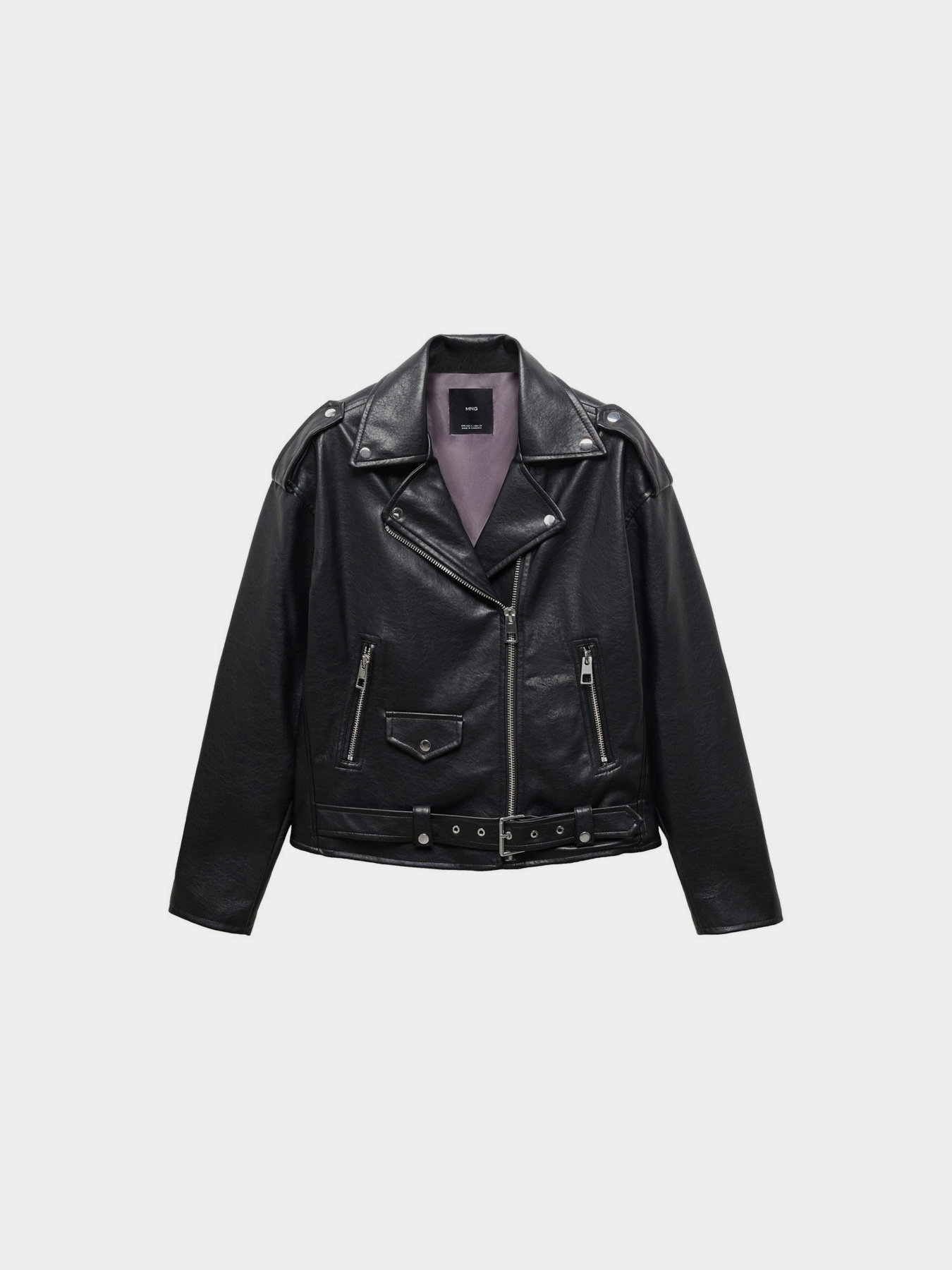 Шкіряна куртка MANGO Gift модель 67030445_99 Фото