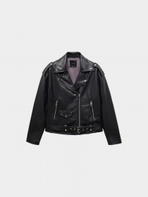 Шкіряна куртка MANGO Gift модель 67030445_99 Фото