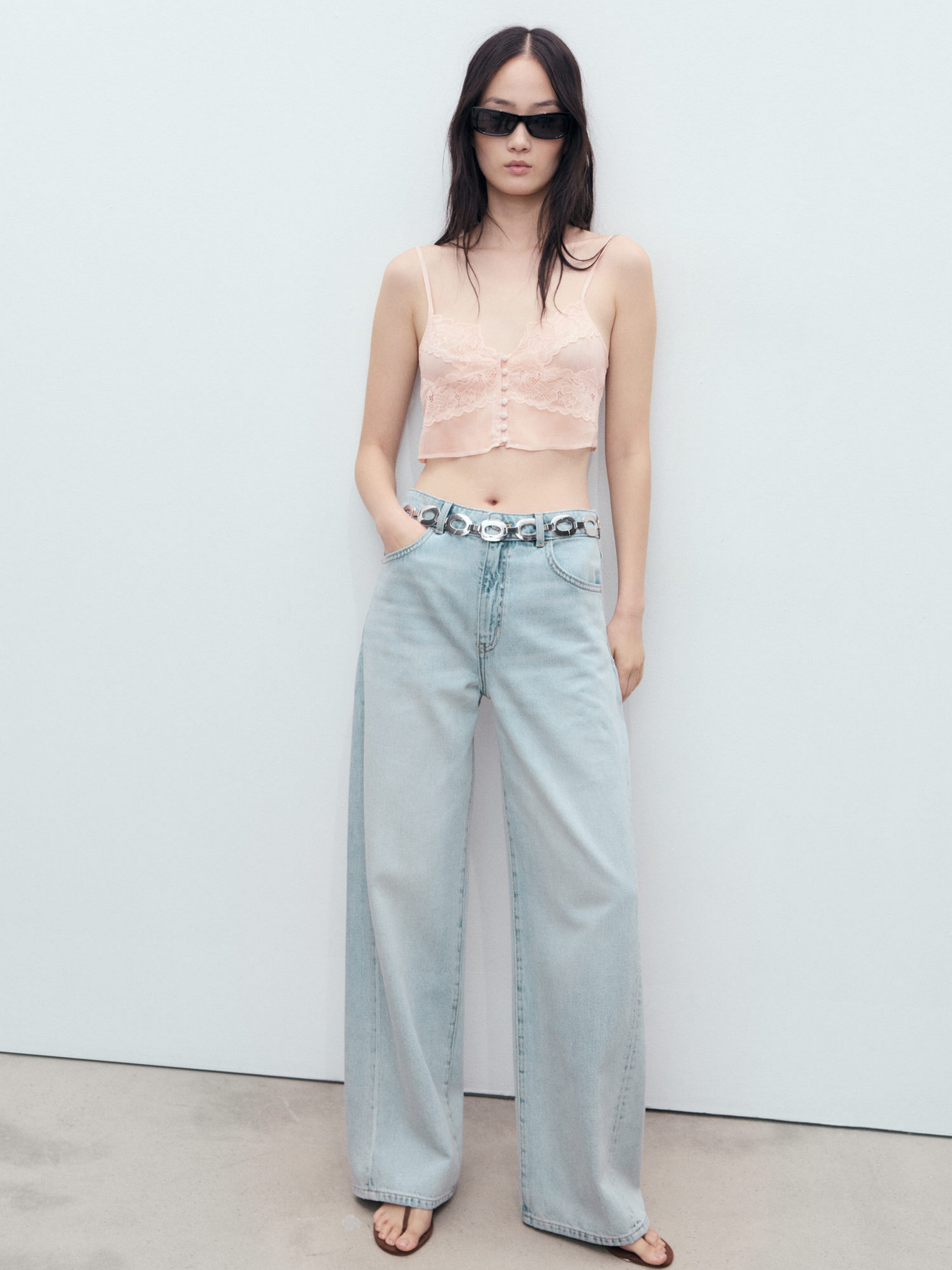 Широкие джинсы MANGO модель 17001232_TC Широкие джинсы MANGO модель 17001232_TC Фото