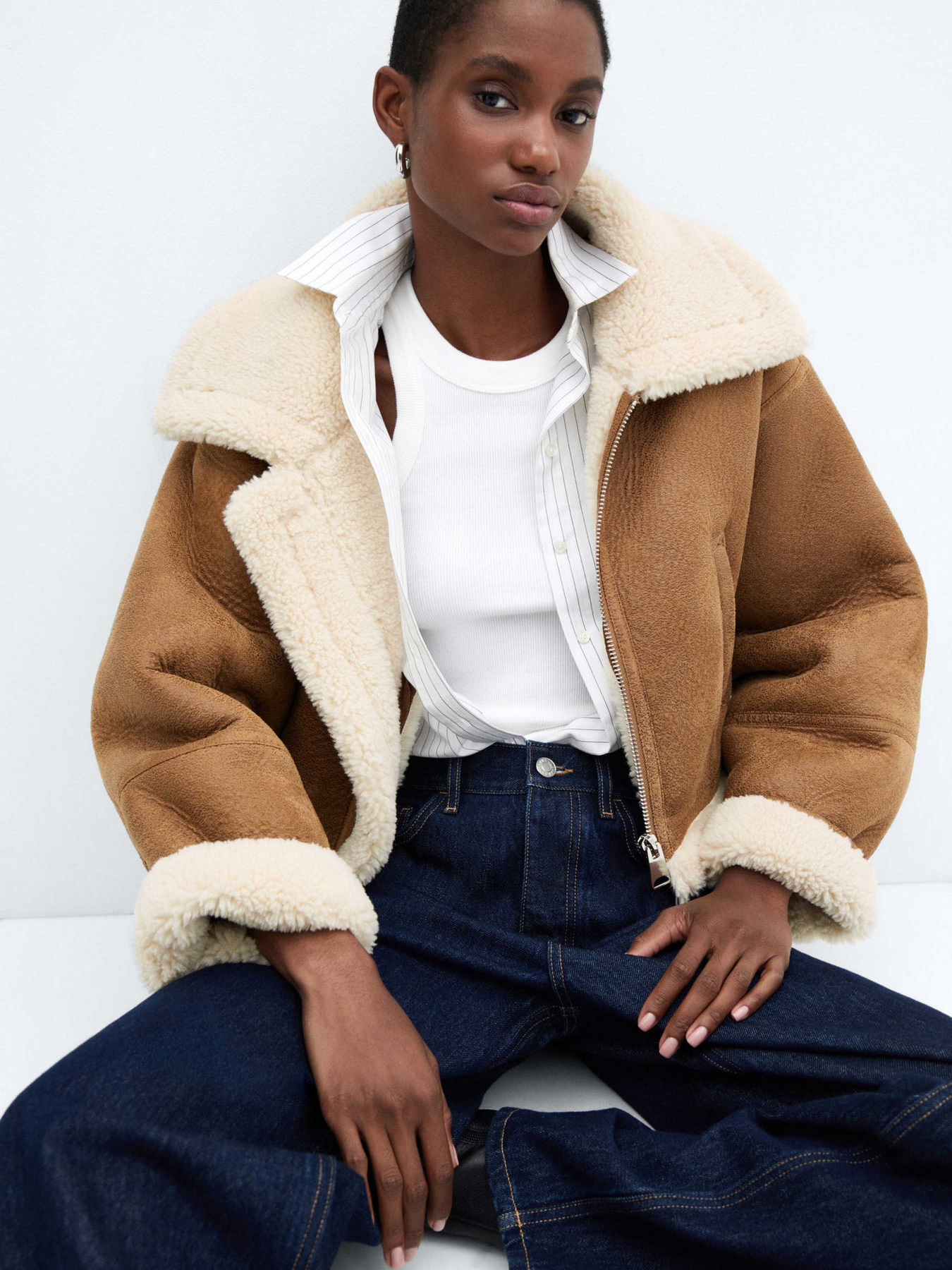 Дубленка MANGO Crawford модель 67030446_8 Фото