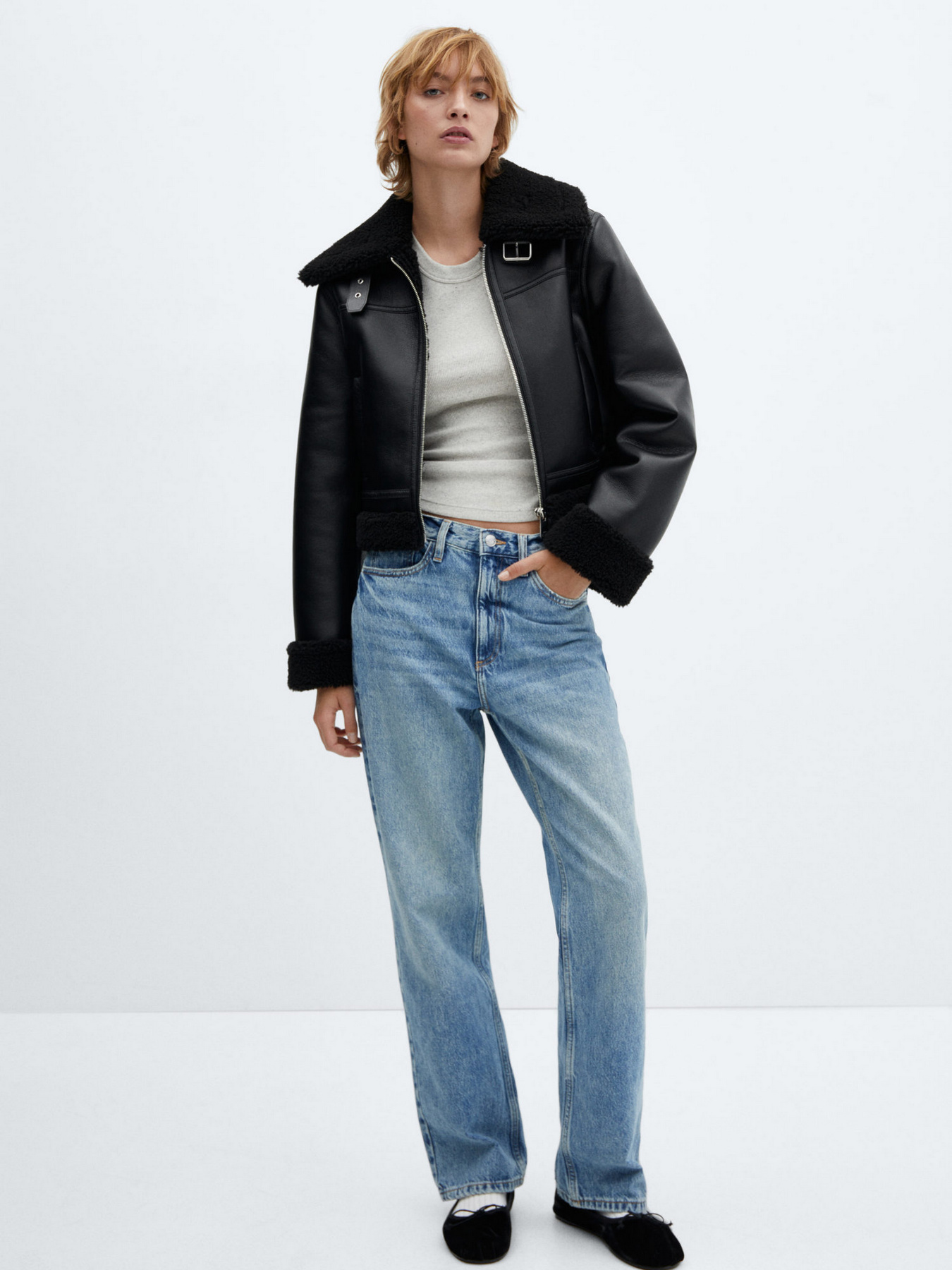 Дубленка MANGO Bicho модель 67030447_99 Фото