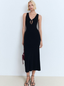 Платье макси MANGO модель 17021218_99 Фото