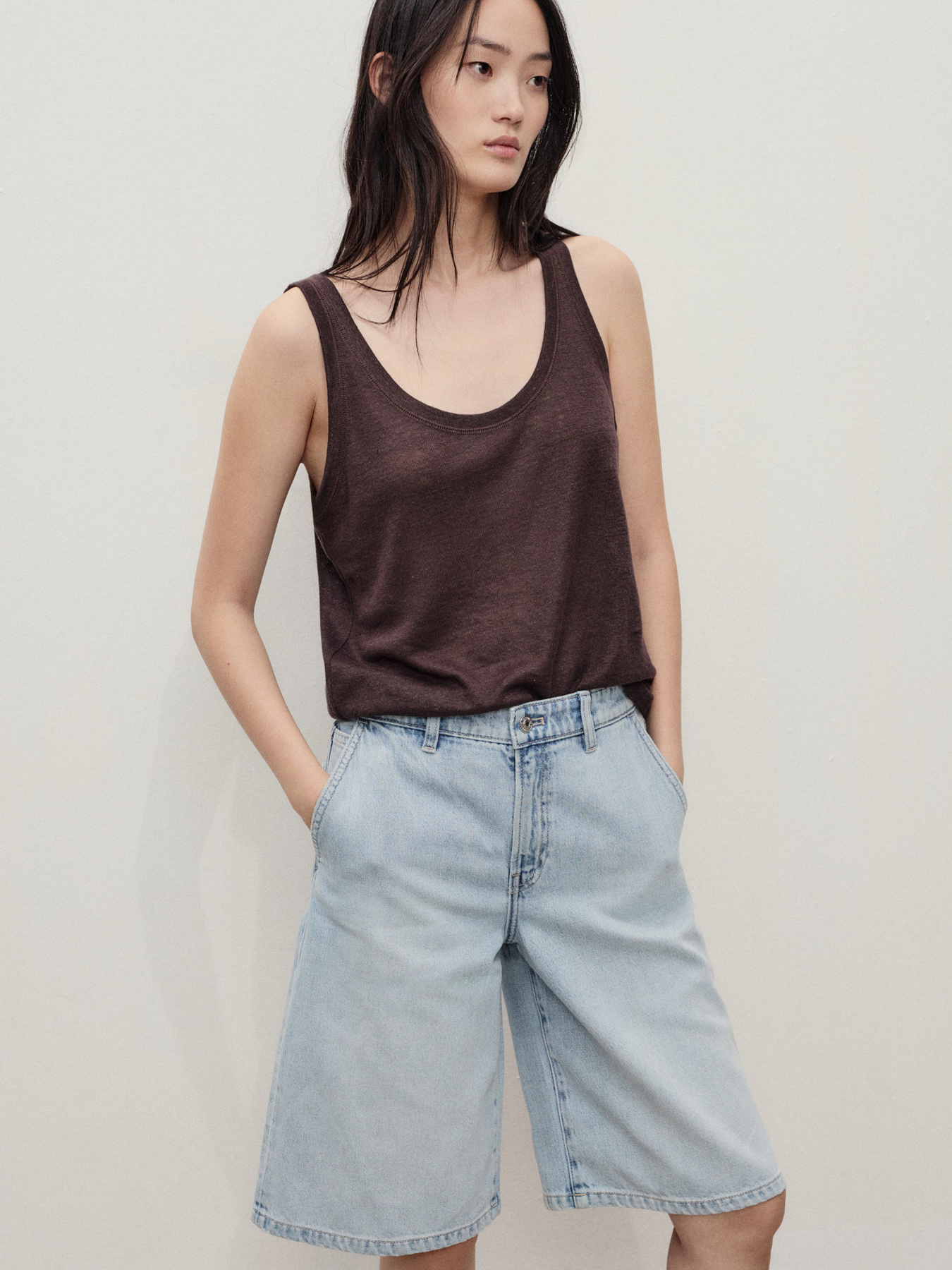 Джинсовые шорты MANGO модель 17051175_TC Фото