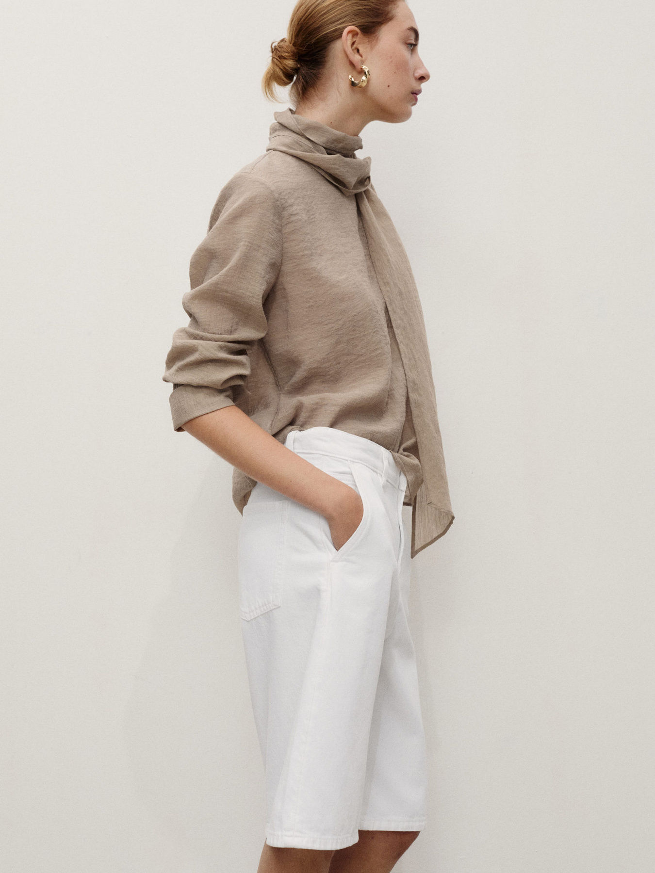 Джинсовые шорты MANGO модель 17061180_1 Фото