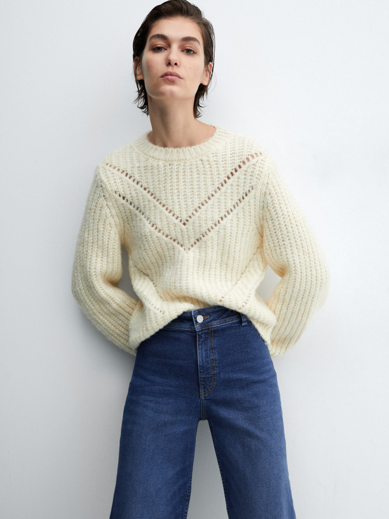 Широкие джинсы MANGO Catherin модель 67040325_TO Фото