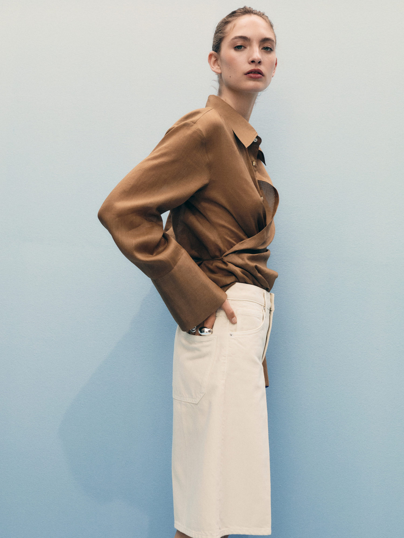 Шорти джинсові MANGO модель 87078641_1 Фото