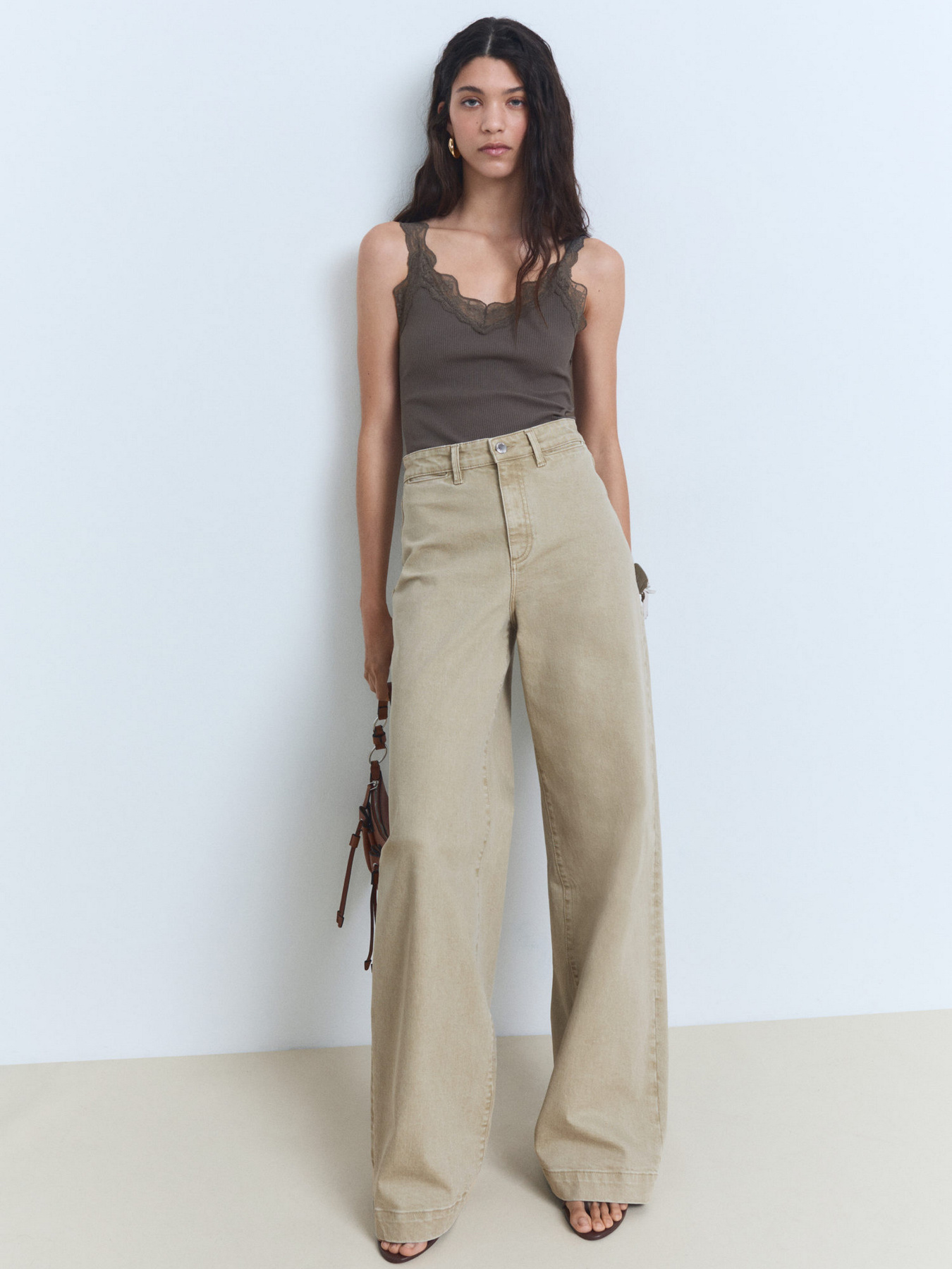 Широкі джинси MANGO модель 87068644_37 Фото