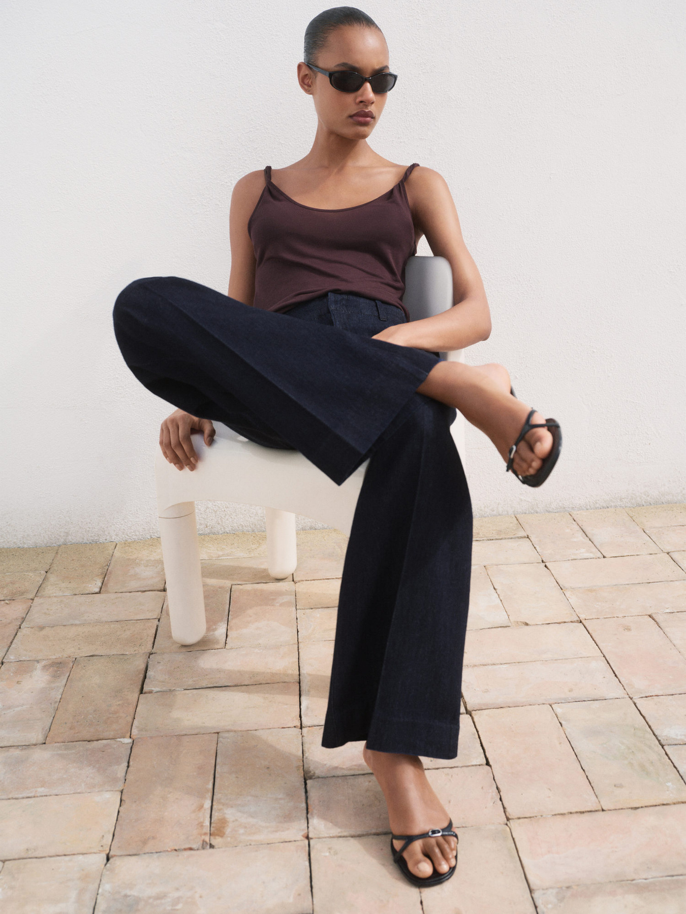 Широкие джинсы MANGO модель 17093327_TS Фото