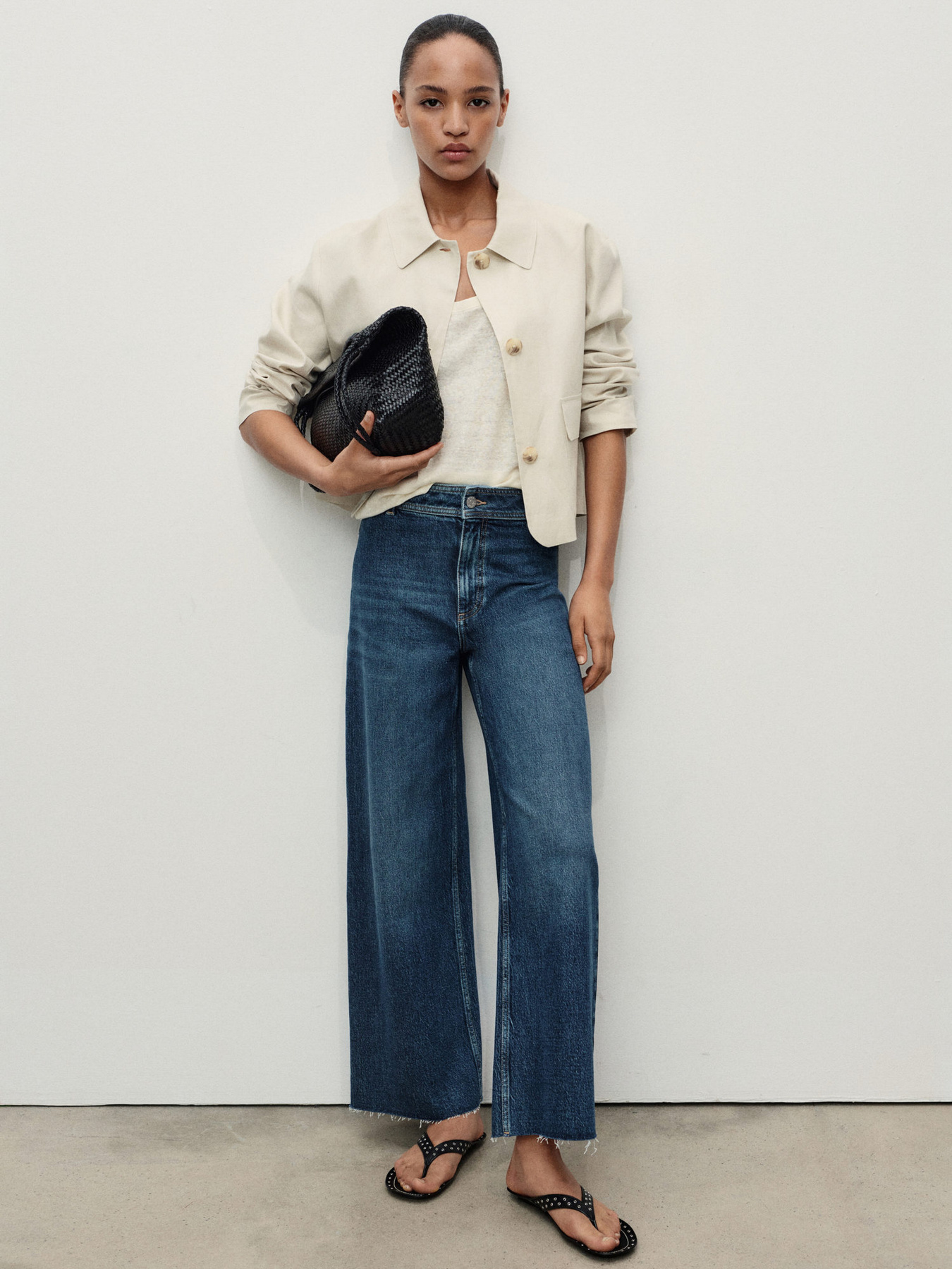 Широкие джинсы MANGO модель 17034424_TO Фото